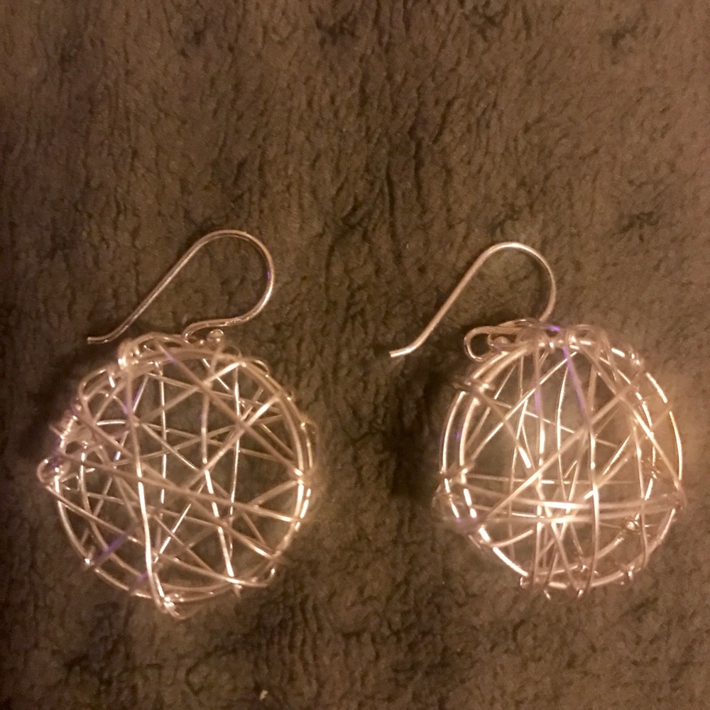 Stamped Sterling Silver Earrings - Picture 2 of 5